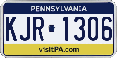PA license plate KJR1306