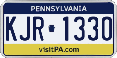 PA license plate KJR1330