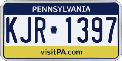 PA license plate KJR1397