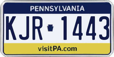 PA license plate KJR1443