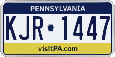 PA license plate KJR1447