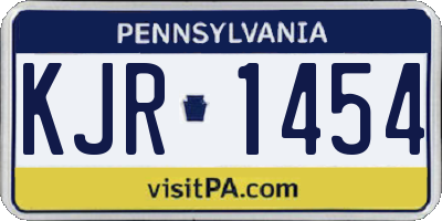 PA license plate KJR1454