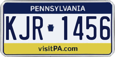 PA license plate KJR1456