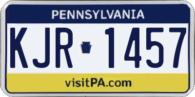 PA license plate KJR1457