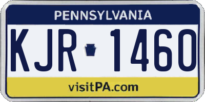 PA license plate KJR1460
