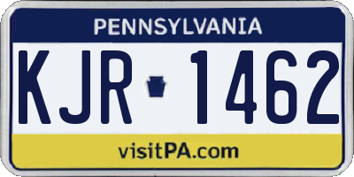 PA license plate KJR1462
