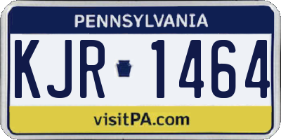 PA license plate KJR1464