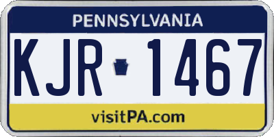 PA license plate KJR1467