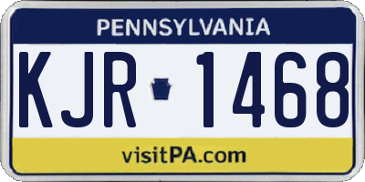 PA license plate KJR1468