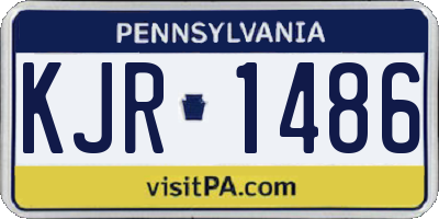PA license plate KJR1486