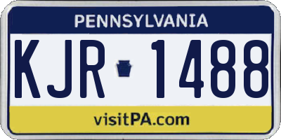 PA license plate KJR1488
