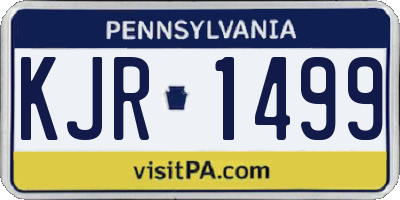 PA license plate KJR1499
