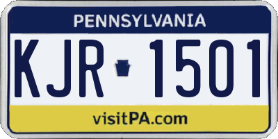 PA license plate KJR1501