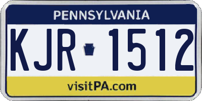 PA license plate KJR1512