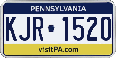 PA license plate KJR1520