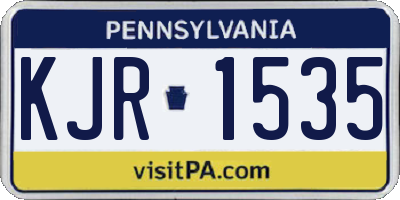 PA license plate KJR1535