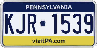 PA license plate KJR1539