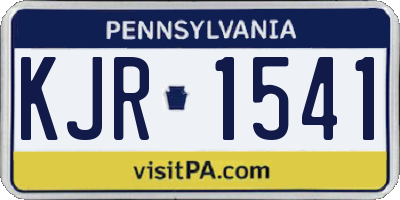 PA license plate KJR1541