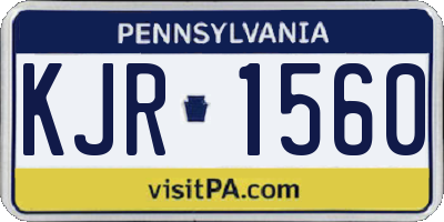 PA license plate KJR1560