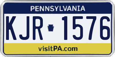 PA license plate KJR1576