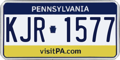 PA license plate KJR1577