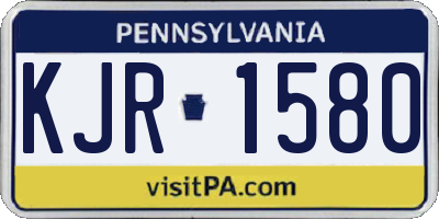 PA license plate KJR1580