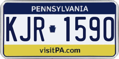 PA license plate KJR1590
