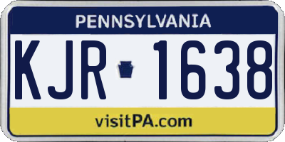 PA license plate KJR1638