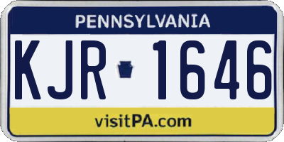 PA license plate KJR1646