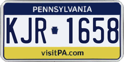 PA license plate KJR1658