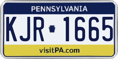 PA license plate KJR1665