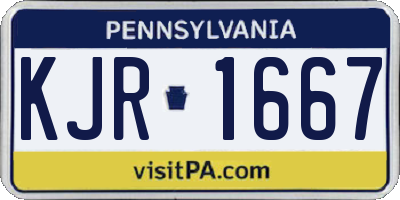 PA license plate KJR1667