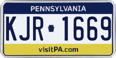 PA license plate KJR1669