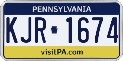 PA license plate KJR1674