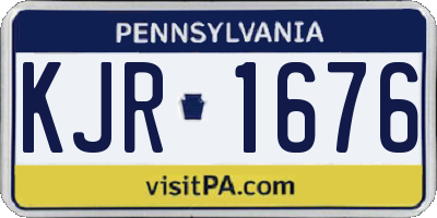 PA license plate KJR1676