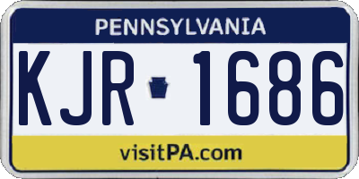 PA license plate KJR1686
