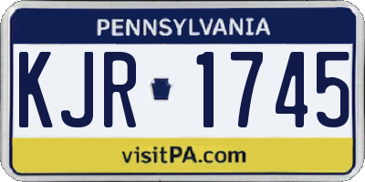 PA license plate KJR1745