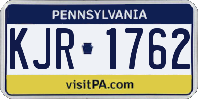 PA license plate KJR1762