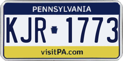 PA license plate KJR1773