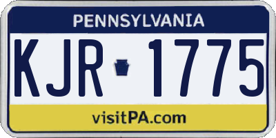 PA license plate KJR1775