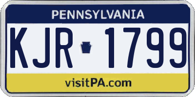 PA license plate KJR1799