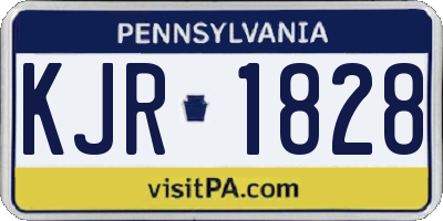 PA license plate KJR1828
