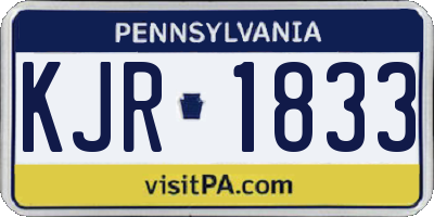 PA license plate KJR1833