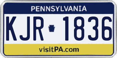 PA license plate KJR1836