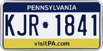PA license plate KJR1841