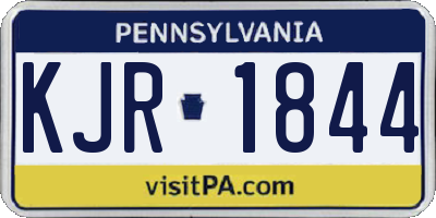 PA license plate KJR1844