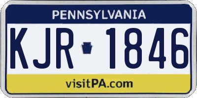 PA license plate KJR1846