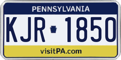 PA license plate KJR1850