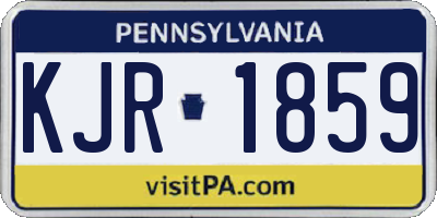 PA license plate KJR1859