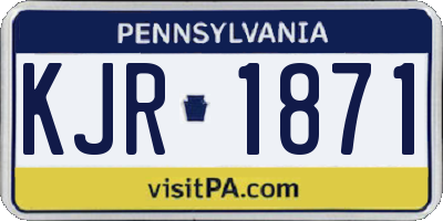PA license plate KJR1871